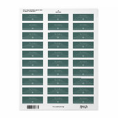 Étiquette Épicéa | Modern Bow Simple Minimale Adresse de ret (Feuille entière)
