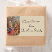 Étiquette Épiphanie de Noël Trois Rois Famille Sainte (En situation)