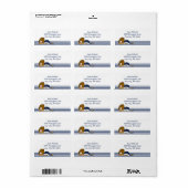 Étiquette Équipe de base-ball blanc de la Marine (Feuille entière)