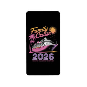 Étiquette Équipe de Croisière Familiale 2026 Voyage Correspo