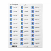 Étiquette Équipe de crosse Bleue (Feuille entière)