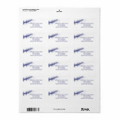 Étiquette Équipe de rameurs de l'équipage de rame bleu Sport (Feuille entière)