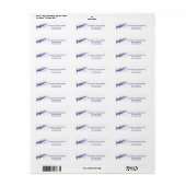 Étiquette Équipe de rameurs de l'équipe d'aviron Blue Rowing (Feuille entière)