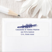 Étiquette Équipe de sports nautiques Blue Rowing Rowers (En situation)