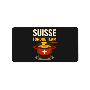 Étiquette Équipe Fondue Suisse