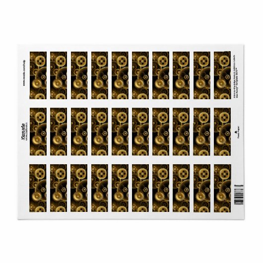 Étiquette Équipements en laiton sans vapeur (Feuille entière)