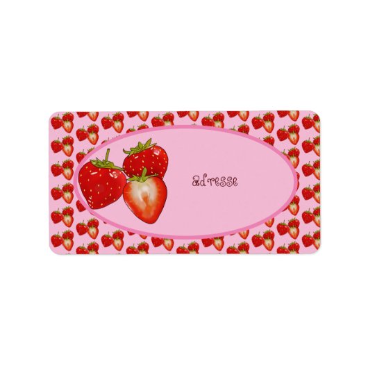 Étiquette Erdbeeren Addaufkleber (Devant)