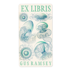 Étiquette Ernst Haeckel Leptomedusa Plaques de réservation