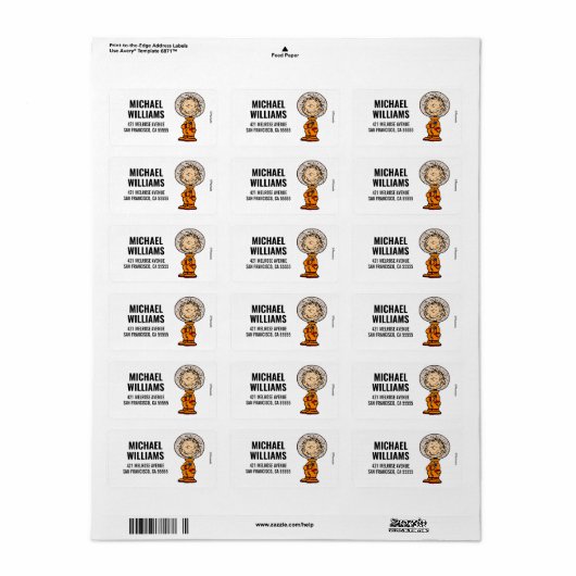 Étiquette ESPACE | Astronaut Pigpen (Feuille entière)