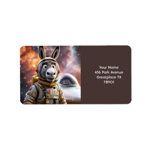 Étiquette Espace astronaute Imaginaire (Devant)