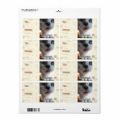 Étiquette Espace personnel (Feuille entière)