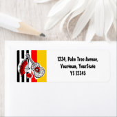 Étiquette Espagne Souvenirs Classic Stripe adresse de retour (En situation)