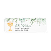 Étiquette Espagnol Green First Communion Adresse de retour (Devant)