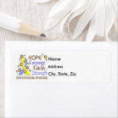 Étiquette Espérons Courage Faith Force 3 Syndrome de Down (En situation)