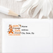 Étiquette Espoir Courage Foi Force 3 leucémie (En situation)