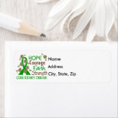 Étiquette Espoir Courage Foi Force 3 Maladie rénale (En situation)