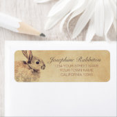 Étiquette Esquisse d'aquarelle de lapin (En situation)