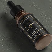 Étiquette étanche Black & Gold 2 OZ Dropper Bottle