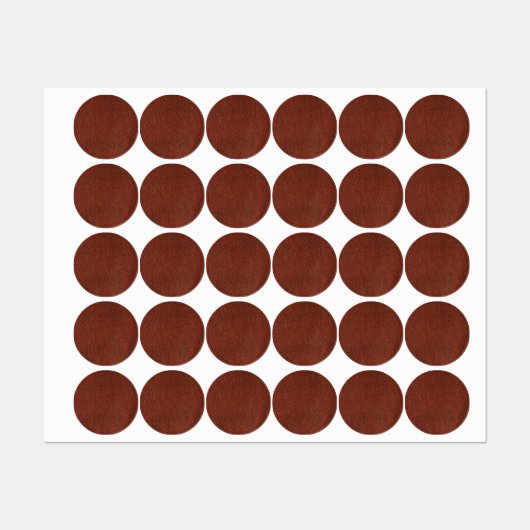 Étiquette étanche en cuir petit cercle (0,75 po) (Feuille)