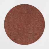 Étiquette étanche en cuir petit cercle (0,75 po) (Design 1)