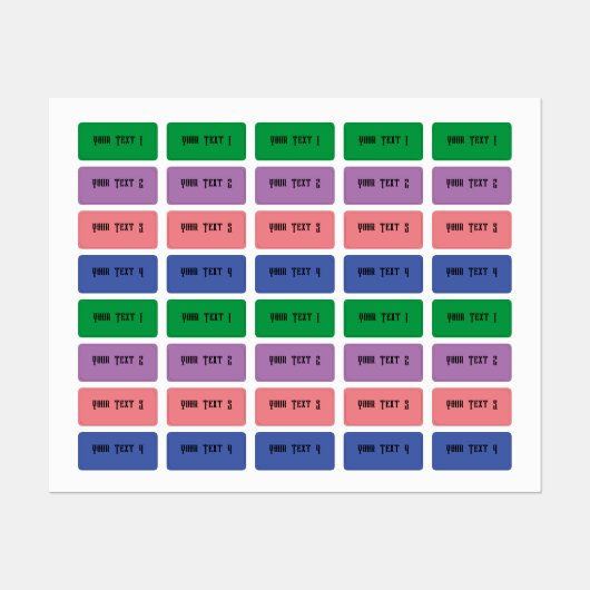 Étiquette étanche mini-rectangle (Feuille)