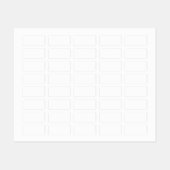 Étiquette étanche mini-rectangle personnalisé (Feuille)