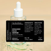 Étiquette Étanche Moderne 1 OZ Flacon Compte-Goutt