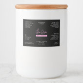 Étiquette étanche noir et rose 2 OZ (Devant)