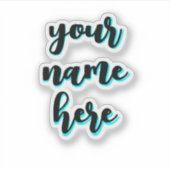 Étiquette étanche pour bouteille d'eau, texte pers (Devant)