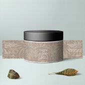 Étiquette étanche tendance Beige Cosmetic Jar
