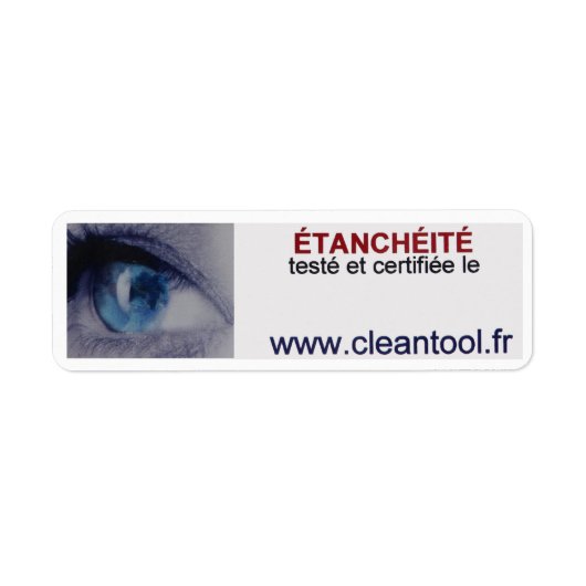 étiquette étanchéité certifié (Devant)