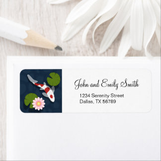 Étiquette Étang japonais de poissons Koi