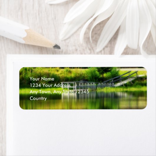 Étiquette Étang miroir (En situation)