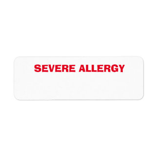 Étiquette État de santé grave de l'allergie, préoccupation