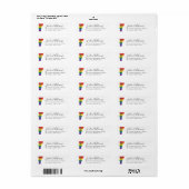 Étiquette État gay pride | Vermont (Feuille entière)