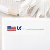 Étiquette États-Unis de postfranchissement (En situation)