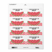 Étiquette Été BBQ Pique-nique Fête de Pique-Nique Watermelon (Feuille entière)