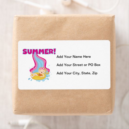 Étiquette Été blond de fille (En situation)