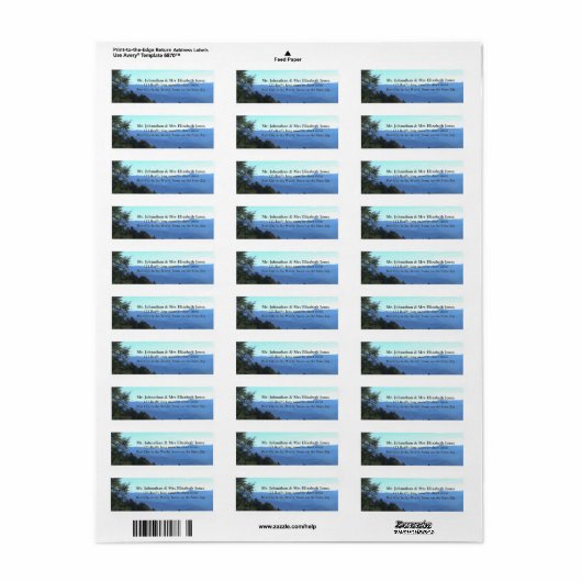 Étiquette Été de Smokey Mountain (Feuille entière)