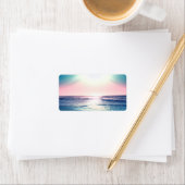 Étiquette Eté Mer coucher de soleil Plage tropicale Photo (En situation)