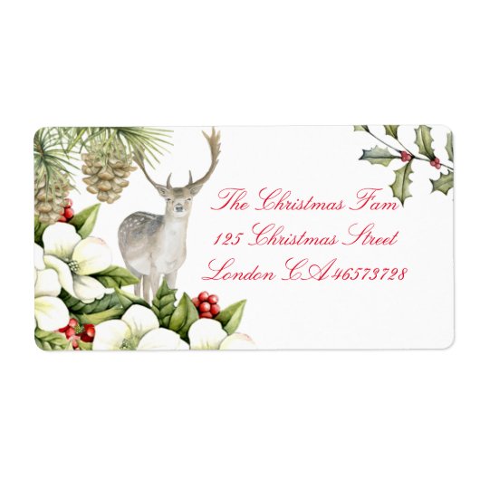 Étiquette Etiket kerst hert (Devant)