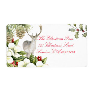 Étiquette Etiket kerst hert