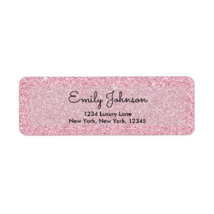 Étiquette Étincelle et Parties scintillant en or rose ou Ros