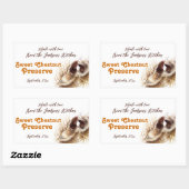 Étiquette étiquette à confiture de châtaignes sucr (Feuille)