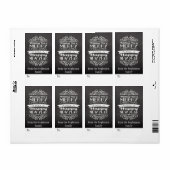 Étiquette Étiquette-cadeau de Noël Chalkboard Wishing you Jo (Feuille entière)