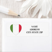 ÉTIQUETTE **ÉTIQUETTE D'ADRESSE DE RETOUR DU COEUR ITALIEN** (En situation)