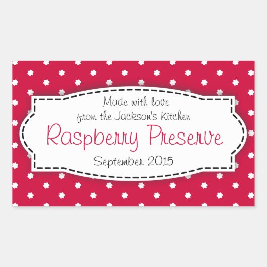 Étiquette étiquette de confiture de framboise ou d (Devant)