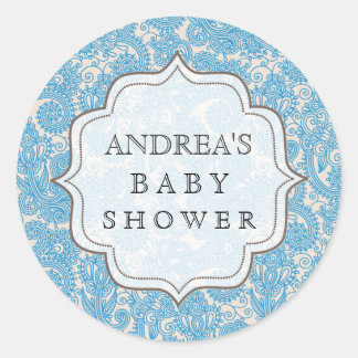 Étiquette Étiquette de la balise Bleu Baby shower