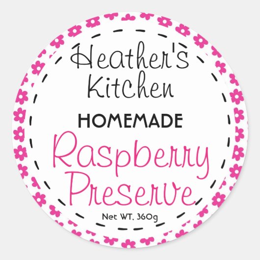 Étiquette - Étiquette de pot de confiture ou de co (Devant)