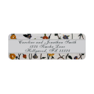 Étiquette Etiquette Embroidered Vines Return Address Label